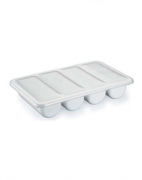 Caixa Branca Organizadora 4 divisões c/ Tampa 54x34x10cm