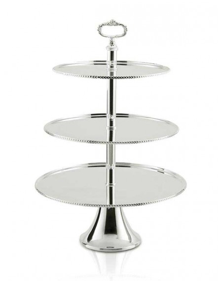 Doceira  de Prata Pérola 3 Andares Prata Apolo 60cm