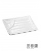 Prato Sushi-Sashimi com Porta Shoyu Melamina Profissional 25cm