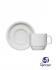 Xícara Chá com Pires Iguaçu Porcelana Branca Germer 200ml