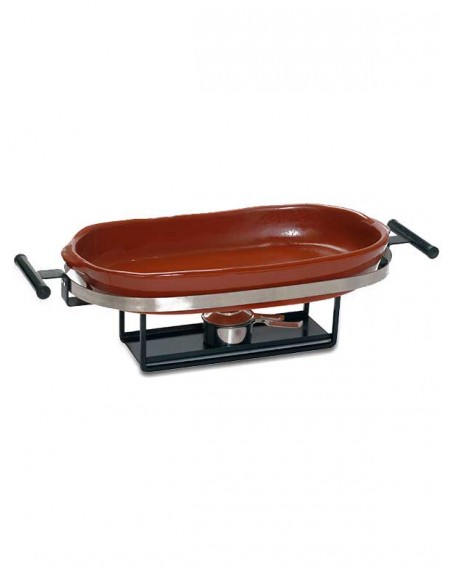Rechaud com Assadeira Cerâmica Oval  Nº 6
