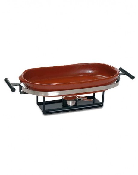 Rechaud com Assadeira Cerâmica Oval  Nº 6