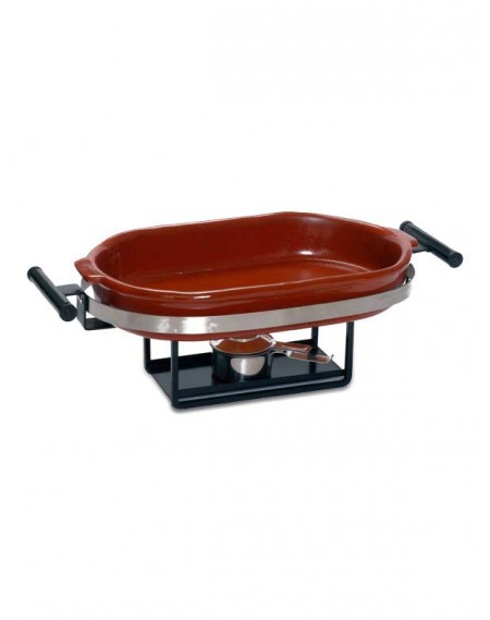 Rechaud com Assadeira Cerâmica Oval  Nº 4