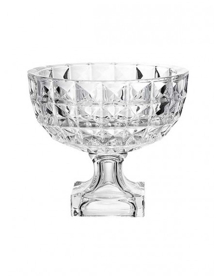 Centro de Mesa com Pé Veneza Cristal 24,5cm