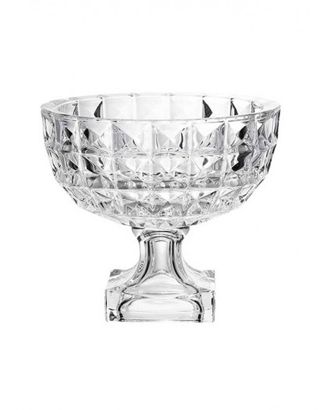 Centro de Mesa com Pé Veneza Cristal 24,5cm