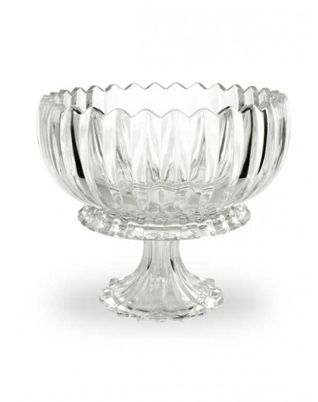 Centro de Mesa com Pé Jenova Cristal 23,0cm