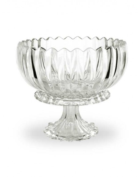 Centro de Mesa com Pé Jenova Cristal 23,0cm