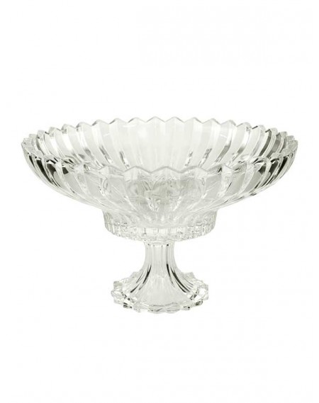 Centro de Mesa com Pé Jenova Cristal 31,7cm