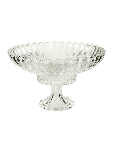 Centro de Mesa com Pé Jenova Cristal 31,7cm