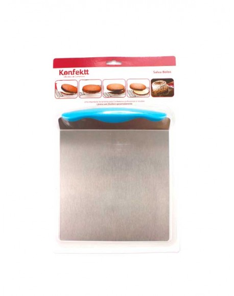 Espátula Placa Culinária Salva Bolo Aço Inox grande