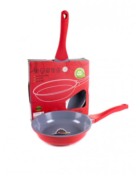 Frigideira Vermelha Cerâmica Ecolumi 20cm