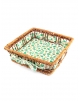 Cesta Quadrada com Tecido 23x23cm Verde
